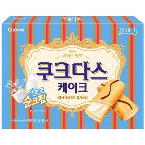 [ㅋㅍ]쿠크다스 케이크, 154g, 1개, 154g × 1개( 2,930원, 45% 할인)