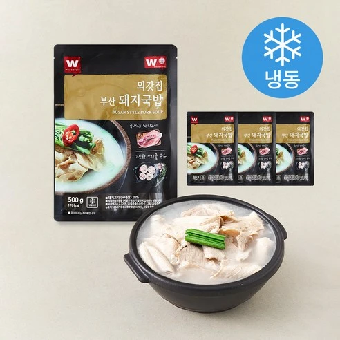 [ㅋㅍ]외갓집 부산 돼지국밥 (냉동), 500g, 4개, 500g × 4개( 19,680원, 10% 할인)