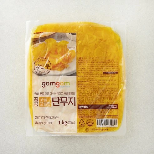 [ㅋㅍ]곰곰 꼬들꼬들한 단무지, 1kg, 1개, 1kg × 1개( 5,080원, 12% 할인)