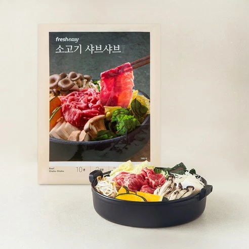 [ㅋㅍ]프레시지 소고기 샤브샤브 밀키트 2인분, 760g, 1개( 11,990원, 31% 할인)