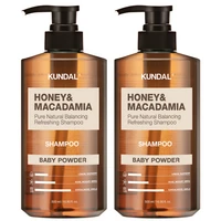 [ㅋㅍ]쿤달 허니 앤 마카다미아 네이처 샴푸 베이비파우더향, 500ml, 2개 ( 7900원 )