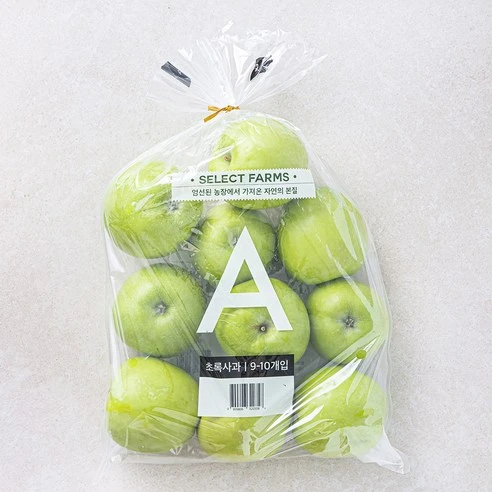 [ㅋㅍ]셀렉트팜 GAP 인증 A 초록사과 소과, 1.5kg(소과/9~10입), 1개( 10,900원, 15% 할인)