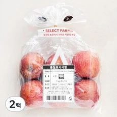 [ㅋㅍ]셀렉트팜 GAP 인증 A 사과, 1kg(소과, 6입..., 2팩( 12,390원, 30% 할인)