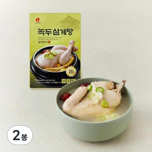 [ㅋㅍ]마니커에프앤지 녹두삼계탕, 1kg, 2봉, 1kg × 2봉( 14,660원, 16% 할인)