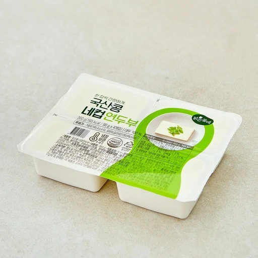 [ㅋㅍ]맑은물에 국산콩 네컵 연두부 4개입, 360g, 1개( 1,550원, 33% 할인)