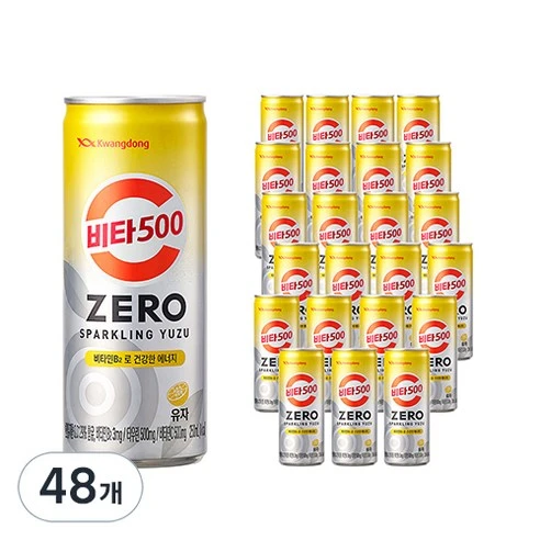 [ㅋㅍ]비타500 제로 스파클링 유자, 250ml, 48개, 250ml × 48개( 25,830원, 16% 할인)