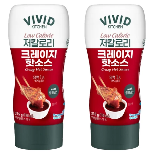 [ㅋㅍ]비비드키친 저칼로리 크레이지핫소스, 315g, 2개, 315g × 2개( 5,130원, 30% 할인)