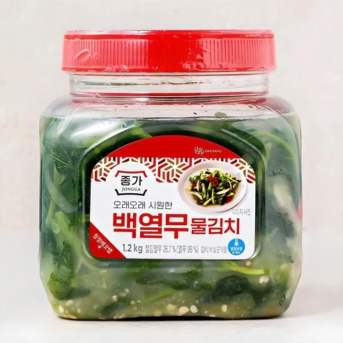 [ㅋㅍ]종가 백열무 물김치, 1.2kg, 1개, 1.2kg × 1개( 10,120원, 16% 할인)