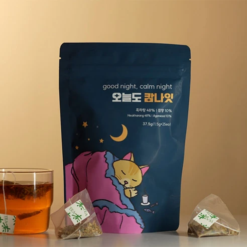 [ㅋㅍ]오늘도 캄나잇 슬립티 깊은잠 허브티 편안한 루틴차 무카페인 흑하랑( 12,490원, 33% 할인)