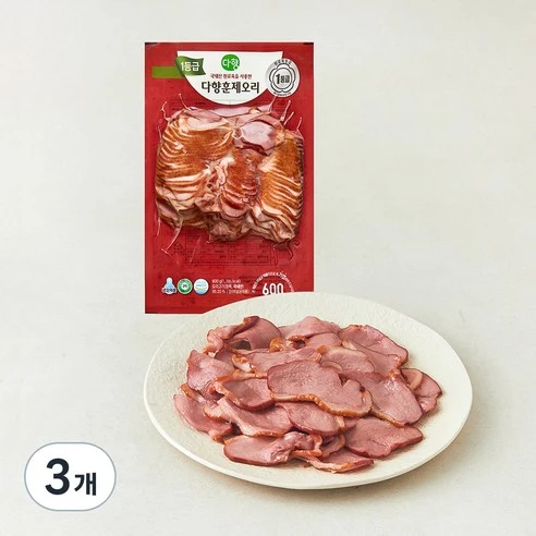 [ㅋㅍ]다향 1등급 훈제 오리 슬라이스, 600g, 3개, 600g × 3개( 25,140원, 22% 할인)