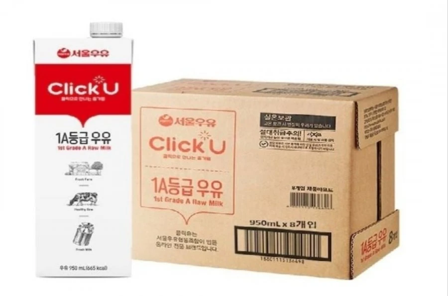[나100샵](임박) 클릭유 950ml 8개 (9,900원/무료)