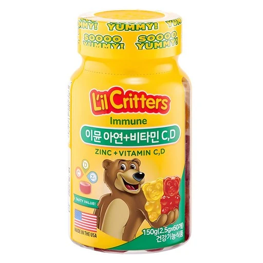 [ㅋㅍ]릴크리터스 이뮨 아연+비타민 C D, 60정, 1개( 11,600원, 18% 할인)