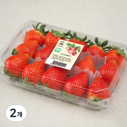 [ㅋㅍ]논산 한단 비타베리 딸기, 500g(대과), 2개( 15,500원, 47% 할인)