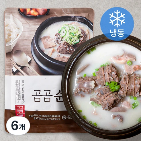 [ㅋㅍ]곰곰 정통 순대국(냉동), 600g, 6개( 23,290원, 23% 할인)