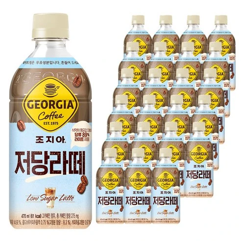 [ㅋㅍ]조지아 저당라떼 커피, 470ml, 24개, 470ml × 24개( 18,740원, 22% 할인)