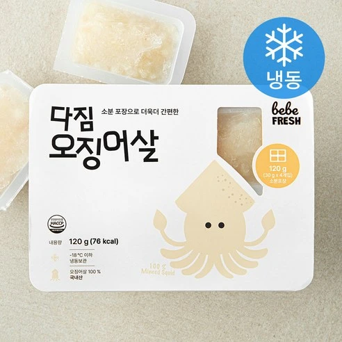 [ㅋㅍ]베베프레시 다짐 오징어살 (냉동), 1개, 120g( 8,200원, 18% 할인)
