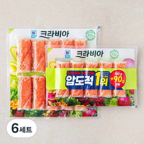 [ㅋㅍ]대림선 크라비아 맛살 180g + 90g 세트, 270g, 6세트( 17,970원, 23% 할인)
