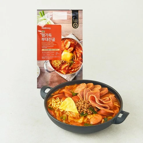 [ㅋㅍ]프레시지 더큰 햄가득 부대전골 밀키트 2인분, 868g, 1개( 12,900원, 14% 할인)