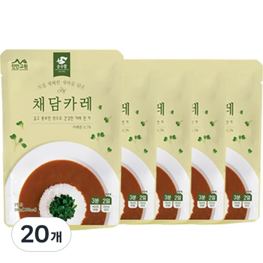 [ㅋㅍ]순수람 채담카레, 160g, 20개( 20,190원, 38% 할인)