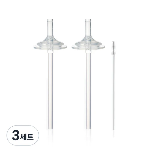 [ㅋㅍ]하이비 더블하트 그로미미 유피스 호환 2단계 간편 교체용 빨대세트, 화이트, 3세트( 21,000원, 31% 할인)