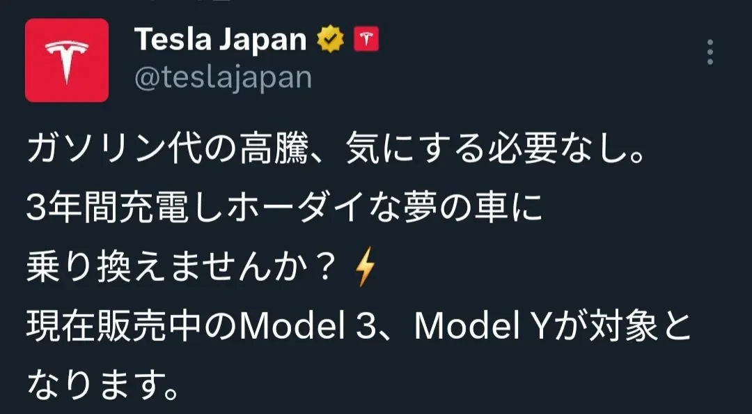 현재 일본 테슬라 구매시 혜택..