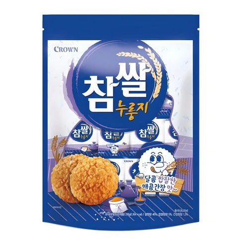 [ㅋㅍ]크라운 참쌀 누룽지, 216g, 1개( 3,180원, 24% 할인)
