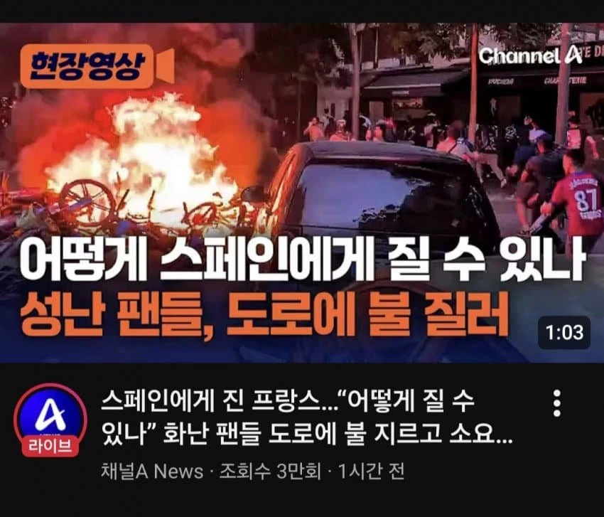 결국 폭동났다는 프랑스