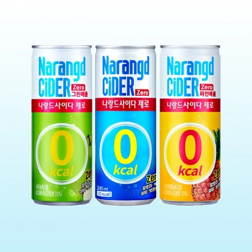 [ㅋㅍ]나랑드 사이다 제로 245ml 3종 혼합 30캔 플레인 그린애플 파인애플, 245ml, 30개( 9,440원, 30% 할인)