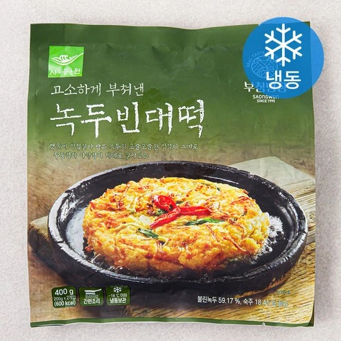 [ㅋㅍ]사옹원 부침명장 녹두빈대떡 (냉동), 400g, 1개( 5,920원, 20% 할인)