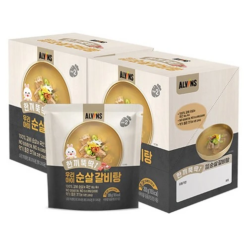[ㅋㅍ]엘빈즈 한끼뚝딱 우리아이 순살 갈비탕, 200g, 10개( 26,380원, 18% 할인)