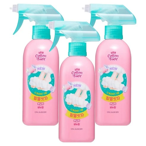 [ㅋㅍ]온더바디 코튼풋 발을 씻자 풋샴푸 비누향, 1개입, 3개, 385ml( 15,800원, 10% 할인)