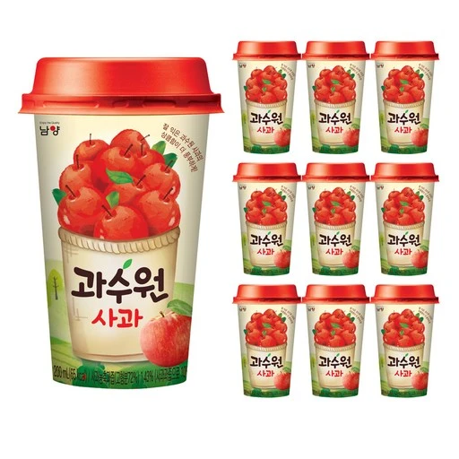 [ㅋㅍ]남양과수원 남양유업 사과 컵, 200ml, 10개( 6,300원, 34% 할인)