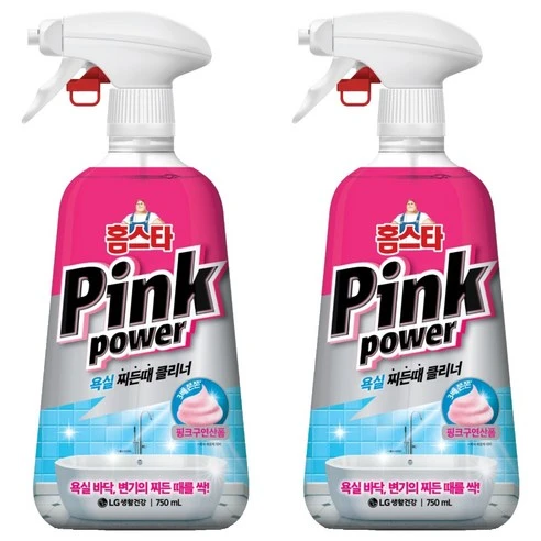 [ㅋㅍ]홈스타 핑크파워 욕실 찌든때 클리너, 750ml, 2개, 750ml × 2개( 7,930원, 32% 할인)