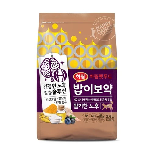 [ㅋㅍ]하림펫푸드밥이보약 고양이 기능성 사료, 시니어, 3.4kg, 1개( 28,490원, 23% 할인)