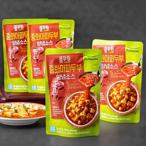 [ㅋㅍ]풀무원 마파두부소스, 130g, 4입, 130g × 4입( 4,960원, 13% 할인)