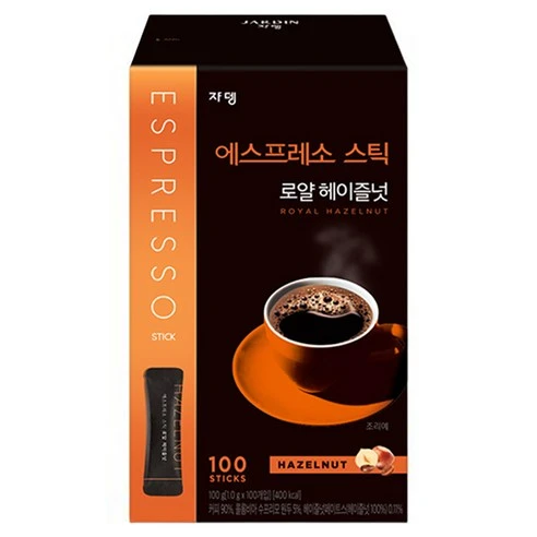 [ㅋㅍ]에스프레소스틱 로얄 헤이즐넛, 1g, 100개입, 1개( 10,870원, 28% 할인)