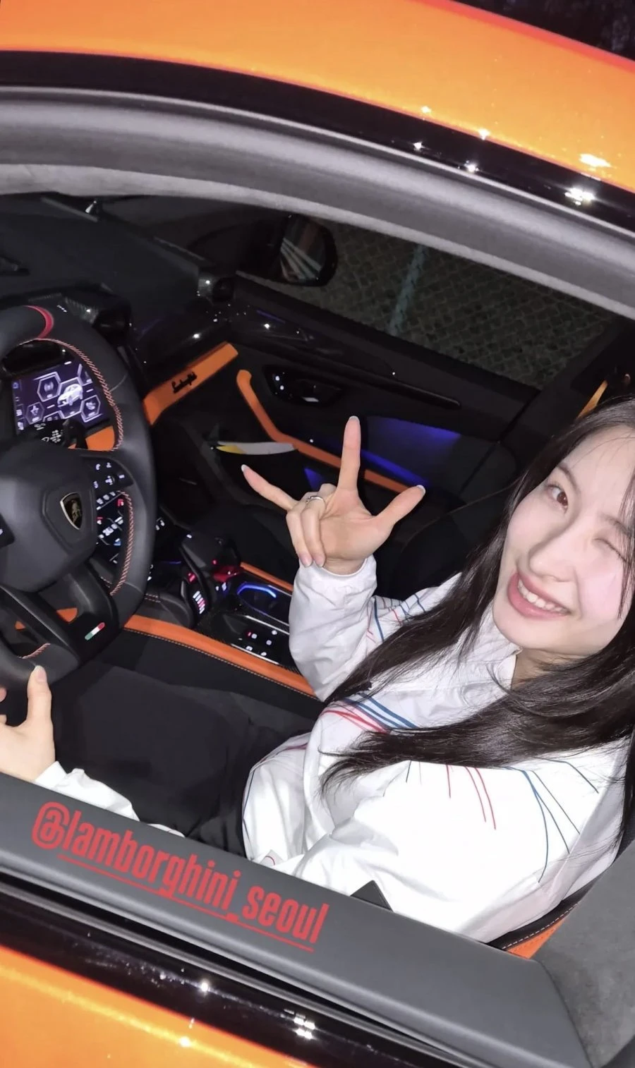김길리 선수 인스타에 올라온 람보르기니 사진