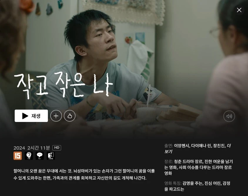 뇌성마비 연기한 중국 배우.mp4