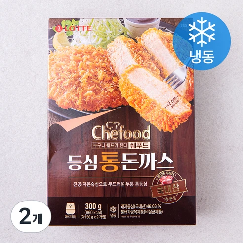 [ㅋㅍ]쉐푸드 등심 통 돈까스 (냉동), 300g, 2개( 9,480원, 33% 할인)