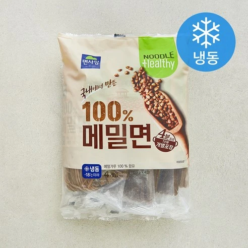 [ㅋㅍ]면사랑 100% 메밀면 4개입 (냉동), 600g, 1개( 8,590원, 18% 할인)