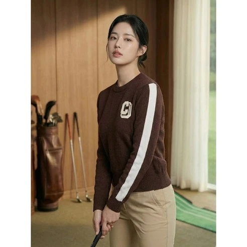 [ㅋㅍ]까스텔바작 여성 모헤어 방풍 라운드 니트 브라운 BGBWSW701BR( 53,310원, 41% 할인)