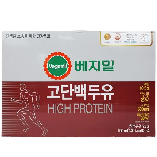 [ㅋㅍ]정식품 베지밀 고단백 두유 플레인, 190ml, 3개( 6,140원, 72% 할인)