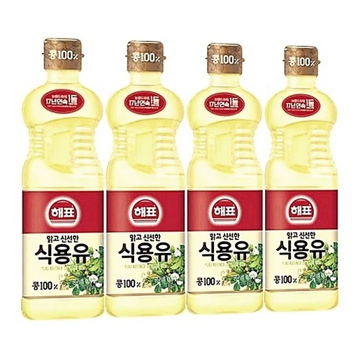 [ㅋㅍ]해표 콩기름 식용유, 900ml, 4개( 14,300원, 19% 할인)