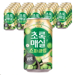 [ㅋㅍ]초록매실 스파클링 제로 캔, 350ml, 24개 ( 10,920원 )