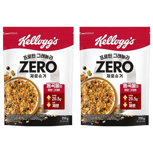 [ㅋㅍ]켈로그 프로틴 그래놀라 제로슈거, 350g, 2개, 350g × 2개( 6,830원, 40% 할인)