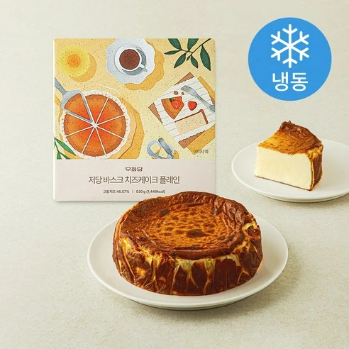 [ㅋㅍ]무화당 저당 바스크 치즈케이크 플레인 (냉동), 530g, 1개, 530g × 1개( 24,000원, 19% 할인)