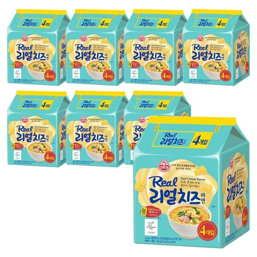 [ㅋㅍ]오뚜기 리얼치즈라면 135g, 32개( 24,780원, 31% 할인)