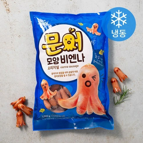 [ㅋㅍ]진주햄 문어 모양 비엔나 소시지 오리지널 (냉동), 1kg, 1개( 14,600원, 21% 할인)