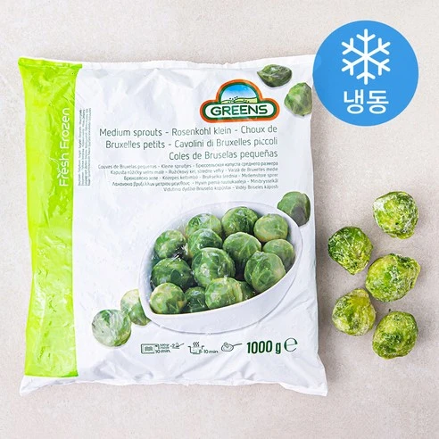 [ㅋㅍ]그린즈 미니 양배추 (냉동), 1kg, 1개, 1kg × 1개( 6,700원, 21% 할인)