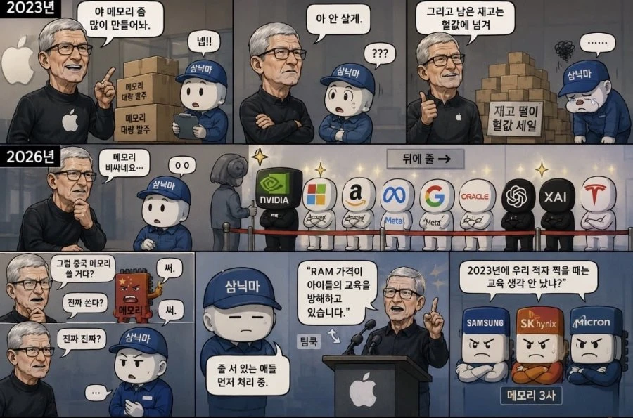 현재상황 애플 하는짓 요약 짤(메모리)